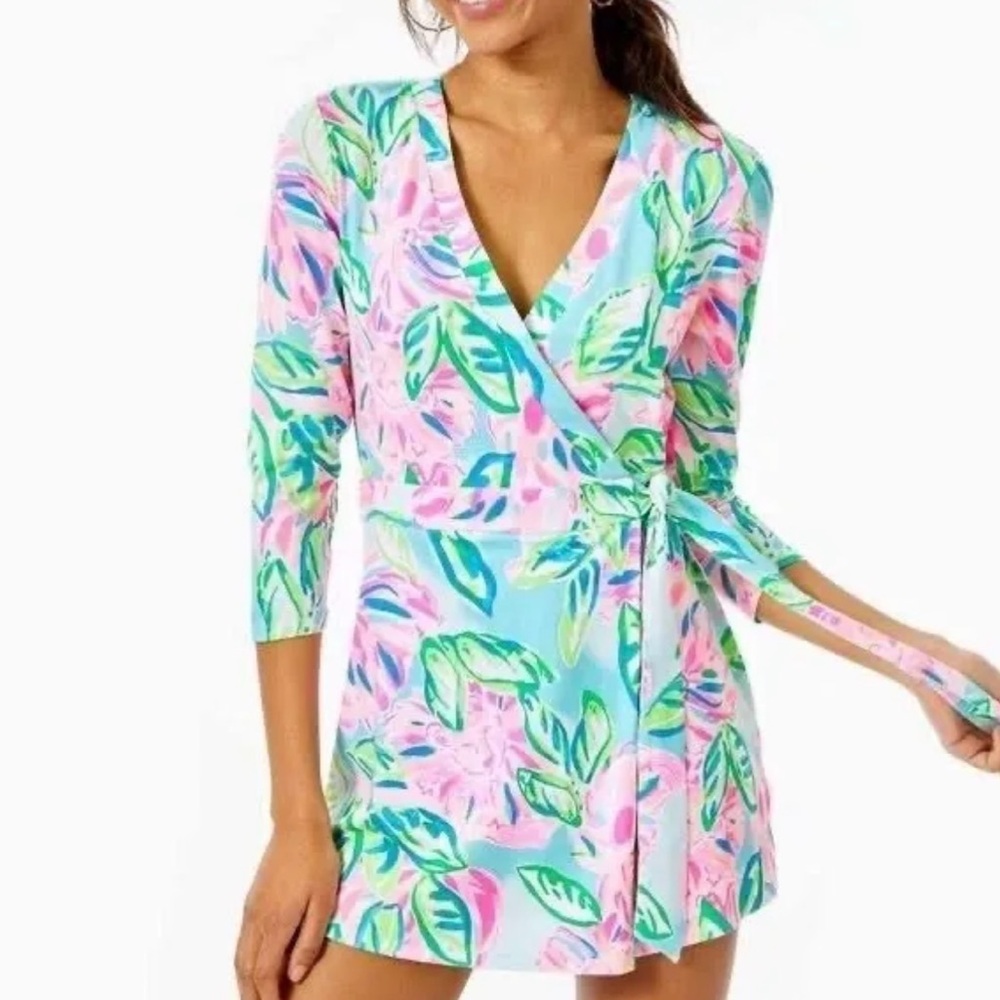 NWT Karlie Wrap Romper Totally Blossom Size XXS. Lilly Pulitzer.